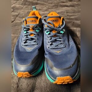 Hoka One One Blue and Orange Running Shoes
